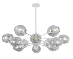 Люстра стельова Levistella 7526035-12 WH+CL, E27, білий, прозорий, сучасний стиль для дому