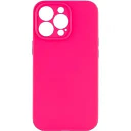 Чохол Silicone Case Full Size with Frame Apple iPhone 13 Pro Max Shiny pink