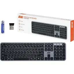 Клавіатура 2E KS240 Wireless Ukr (2E-KS240WG) Gray (2E-KS240WG_UA) - мініатюра 9