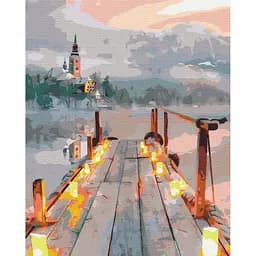 Картина по номерам на підрамнику Brushme Романтика зимового вечора