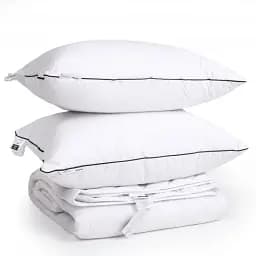 Набір MirSon вовна №9561 Bianco Wool літо ковдра 200х220 см + 2 подушки білий (2200010806533)