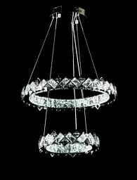 Світлодіодна люстра Splendid Ray L40802/480+320/2 LED з кришталем, хром, 80 Вт, з пультом і димером - мініатюра 2