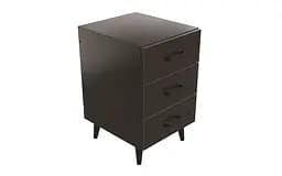 Тумба Віва 3 на конусних ніжках Ferrum-decor 56,5x35x40 Чорний метал ДСП Венге Магія 16 мм (FRD-106819) - мініатюра 2