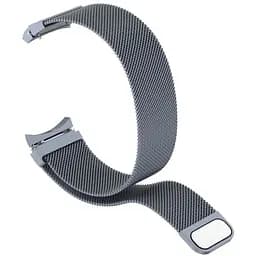 Браслет для Samsung Galaxy Watch 4 - темно-сірий Watchbands Milanese Loop ширина кріплення 20мм металевий (WB0123700) - мініатюра 4