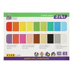 Пластилин цветной Zibi KIDS Line, 18 цветов, 288 г, ZB.6276