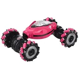 Машинка HG4 27-02 трюкова р/к, 31.5 см, два пульти, світло, музика, акумулятор, пара, рожева