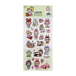 Детский набор наклеек "Лабубу" Bambi YG0328(Green) микс, 10х22 см