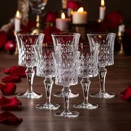 Набір келихів для вина TS Kitchen з товстого скла під кришталь 6 штук по 150 мл HP4159