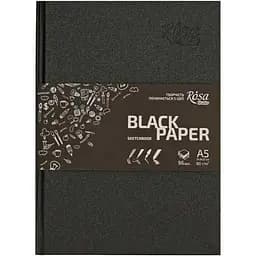 Блокнот A5 Rosa Studio (14.8х21см) чорний папір 80г/м2 96л