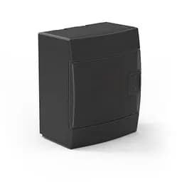 Електричний щиток зовнішній Horoz Electric 4 з пружинною системою блокування чорний