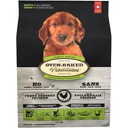 Сухий корм для цуценят Oven-Baked Tradition, зі свіжого м’яса курятини, 2,27 кг