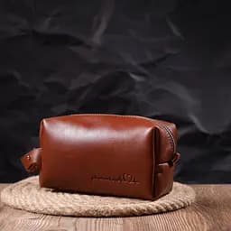 Чоловіча шкіряна косметичка GRANDE PELLE 18.5х10х9 см sum0020992 - мініатюра 6