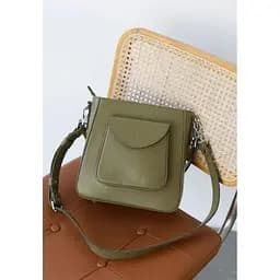 Жіноча шкіряна сумка Stella оливкова