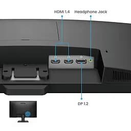 TFT 23.8" BenQ GW2490, IPS, 100Hz, 2хHDMI, DP, колонки, чорний - мініатюра 6