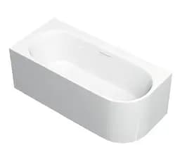 Ванна акриловая Radaway Vanesa 160x75 пристенная, с ножками и сифоном, slim-перелив (WA1-71-160x075)