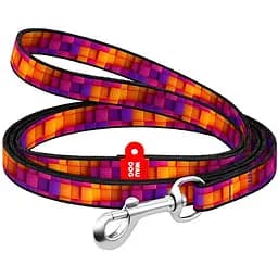 Поводок для кошек и мелких пород собак Waudog Nylon нейлоновый, рисунок "Кубы 3Д", XS