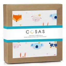 Пелюшки муслінові Cosas Royal Animals 75x100 см, блакитні