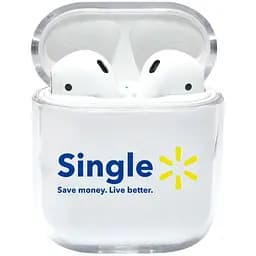 Прозорий силіконовий чохол Apple AirPods із малюнком - Single (KAP1240)