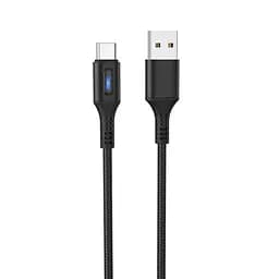 Кабель Hoco U79 с индикатором USB to Type-C 1.2 м черный