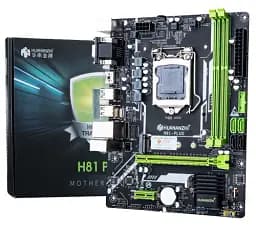 Материнська плата LGA1150, Huananzhi H81 PLUS, H81, 2xDDR3, Int.Video (CPU), 2xSATA3 / 2xSATA2, 1xPCI-E 3.0 x16, 1xPCI-E 2.0 x1, Audio 5.1, GLan, 4xUSB 3.0 / 6xUSB 2.0, VGA/DVI-D/HDMI, Micro ATX