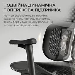 Ігрове крісло Sihoo DORO S100 Mesh Black (S100-M301) - мініатюра 7