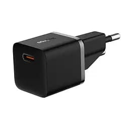 МЗП Baseus GaN5 Fast Charger (mini) PD25W (1USB-C) + кабель Type-C to Type-C (P10110909113) Cluster Black - мініатюра 3
