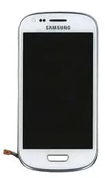 Матриця з тачскріном модуль Samsung Galaxy S3 mini GT-I8190 білий з рамкою