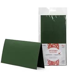 Набор листовочных заготовок 5 шт 21×10.5 см №11 темно-зеленый 220г/м² Rosa Talent