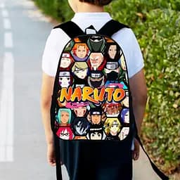 Рюкзак детский Аниме Наруто герои, 34х27см, городской ранец для мальчика с принтом (00340)