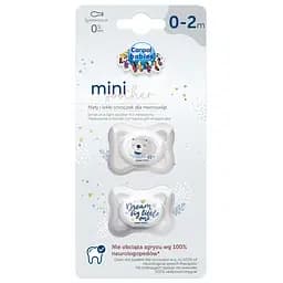 Пустушка силіконова Canpol babies Mini, симетрична, 0-2 міс, 2 шт., сіра (23/910_grey) - мініатюра 4