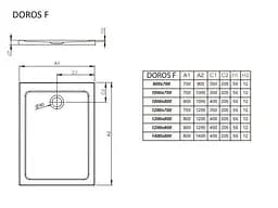 Душовий піддон Radaway Doros F 120x70 SDRF1270-01 - мініатюра 2