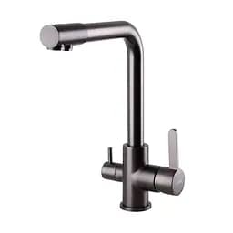 Змішувач для кухні під осмос Globus Lux GLLR-0444-11-graphite Чорний матовий