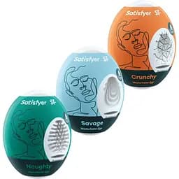 Набір мастурбаторів Satisfyer Masturbator Egg Set 3 шт. білий