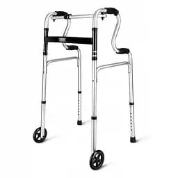 Реабилитационные ходунки 4FIZJO регулируемые, с колесиками Silver/Black (P-5905973406468)