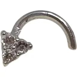 Срібна сережка-пірсинг Астор в ніс з фіанітами. 818-2442Р