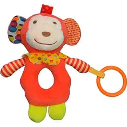 Мягкая игрушка-погремушка Lindo обезьяна (F 1009)