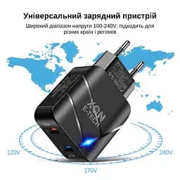Зарядний пристрій XON PowerCharge 18W (QC3.0) USB Type-А (PCWC018018A2С0B 6174) Чорний - мініатюра 3