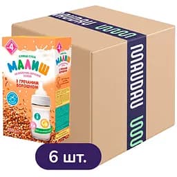 Сухая молочная смесь Малиш с гречневой мукой 2.1 кг (6 шт. по 350 г)
