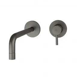 Смеситель для раковины настенный Paffoni Light излив 178 мм mercury grey LIG105MG70, Серый