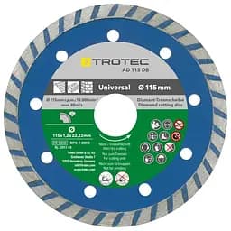 Набір відрізних алмазних дисків Trotec 4 шт 110/115х22.23х1.2 - мініатюра 4