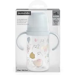 Чашка з силіконовим носиком Suavinex Bear family 270 мл +6 місяців блакитна (308677) - мініатюра 5