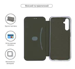 Чехол-книжка для Samsung Galaxy A24 4G (A245), G-Case, фиолетовый, кожаный чехол-книга из экокожи (PU) и TPU, с магнитом, с подставкой и вместительным кардхолдером, противоударный, защита всего корпуса, ArmorStandart (ARM68182) - мініатюра 3