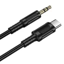 Аудіо кабель Aux Borofone BL25B Nice (Type-C to AUX 3.5mm) (1m) Black - мініатюра 2