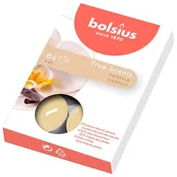 Свічки Bolsius чайні з ароматом ванілі молочні 6 шт. (941575)