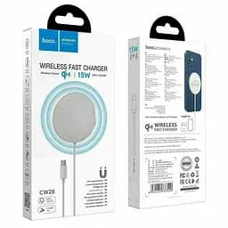 Бездротове ЗП HOCO CW28 magnetic wireless fast charger MagSafe 15W - мініатюра 2