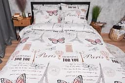 Комплект постільної білизни Moon&Star Ranforce Elite Paris For You King Size 220x240 см наволочки 4х50х70 см - мініатюра 2