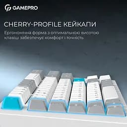 Клавіатура GamePro Asgard Ragnar Keychron Super Red Switch Wireless/Bluetooth/USB White бездротова (MK285WH) - мініатюра 6