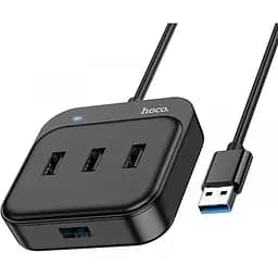 Хаб концентратор Hoco HB31 Easy 4 in 1 (Usb to Usb3.0+Usb2.0x3) 1.2m 6931474784896