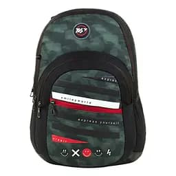 Рюкзак молодіжний Yes T-85 Smiley World Military boy + пенал у подарунок
