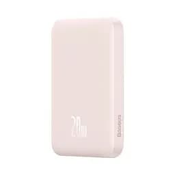 Магнітний портативний павербанк з бездротовою зарядкою Baseus Magnetic 20 W 6000 mAh для iPhone рожевий - мініатюра 3